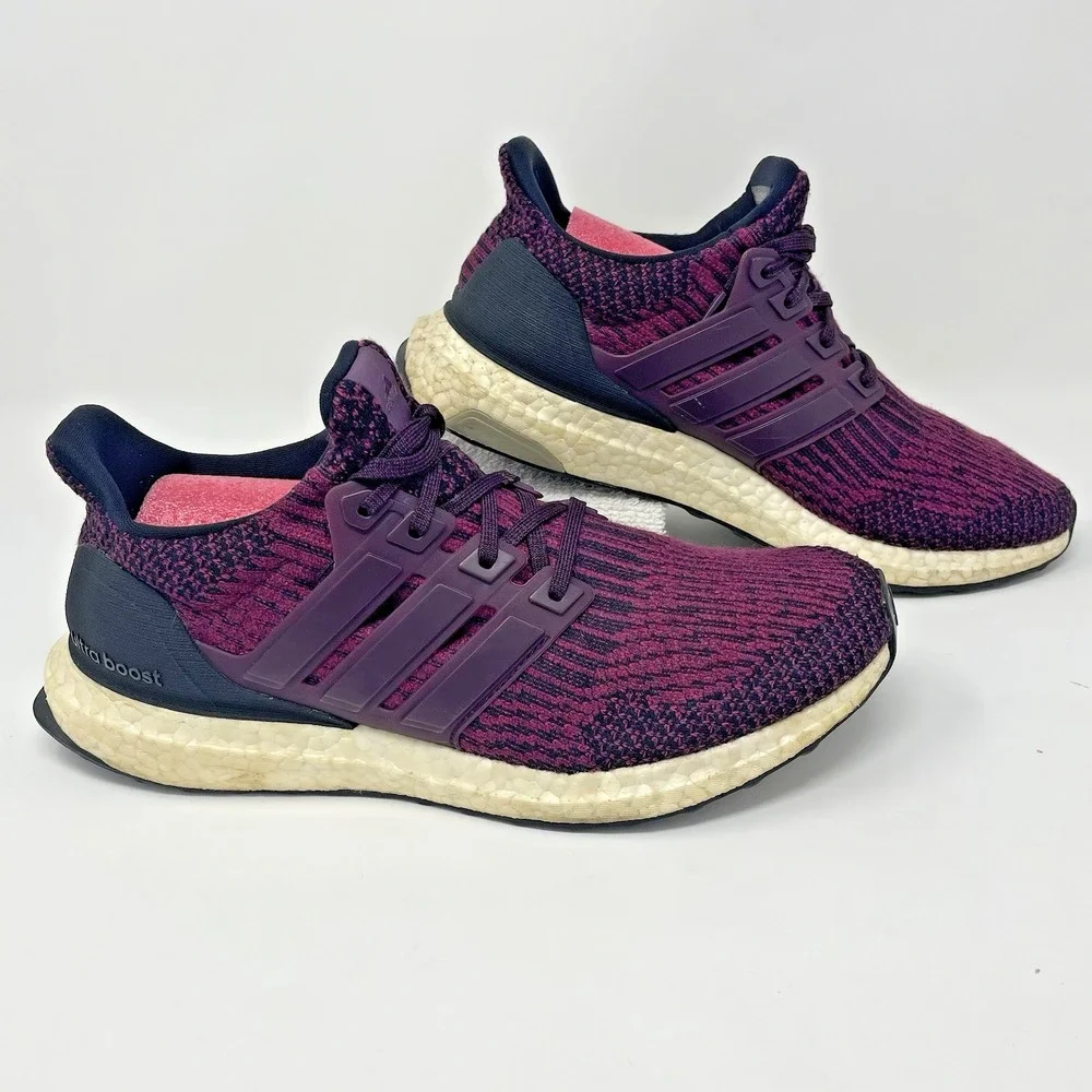 Adidas Ultra Boost 3.0 Running‎ Shoes Womens 9 Red Purple Sneakers Trainers